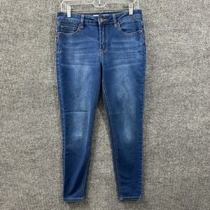 Love Indigo Womens Skinny Jeans Size 8 Blue Denim Casual Stretch Mid Rise